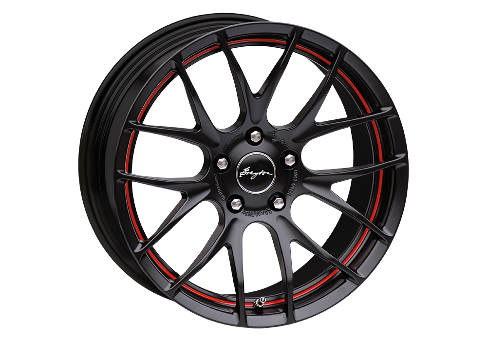 Breyton Race GTS-R Matt Black/Red Stripe  wheels - PremiumFelgi